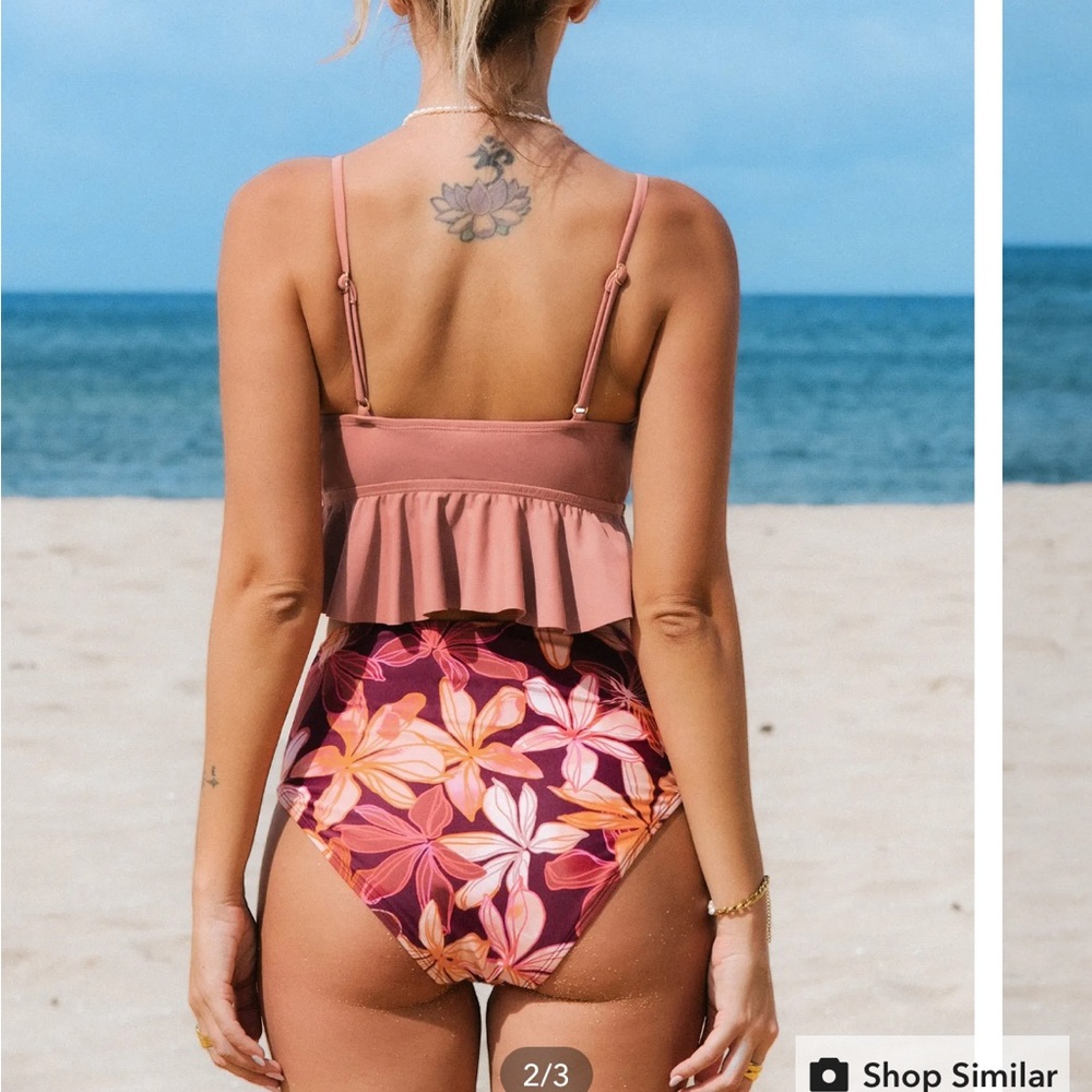 Floral XL bathing suit